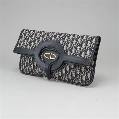 christian dior fold over clutch